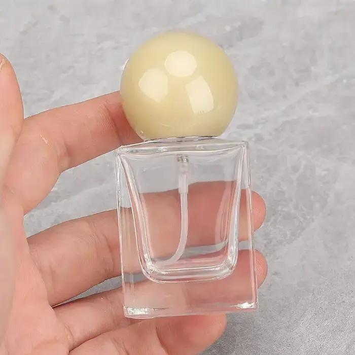 Flcopropriété pulvérisateur de parfum portable avec couvercle rond, d'extraction de voyage, liquide de parfum, verre, quotidien, cosmétique, africain, HI, 30ml, 1 pièce