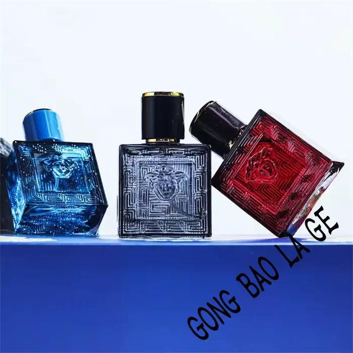 Marque 90ml hommes parfum coffret cadeau 3 pièces ensemble charmant homme Colognes