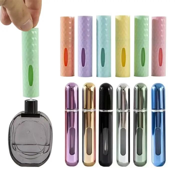 Bouteille de parfum rechargeable portable 5/10ml avec vaporisateur mini atomiseur en aluminium pour voyage et occasions spéciales femme