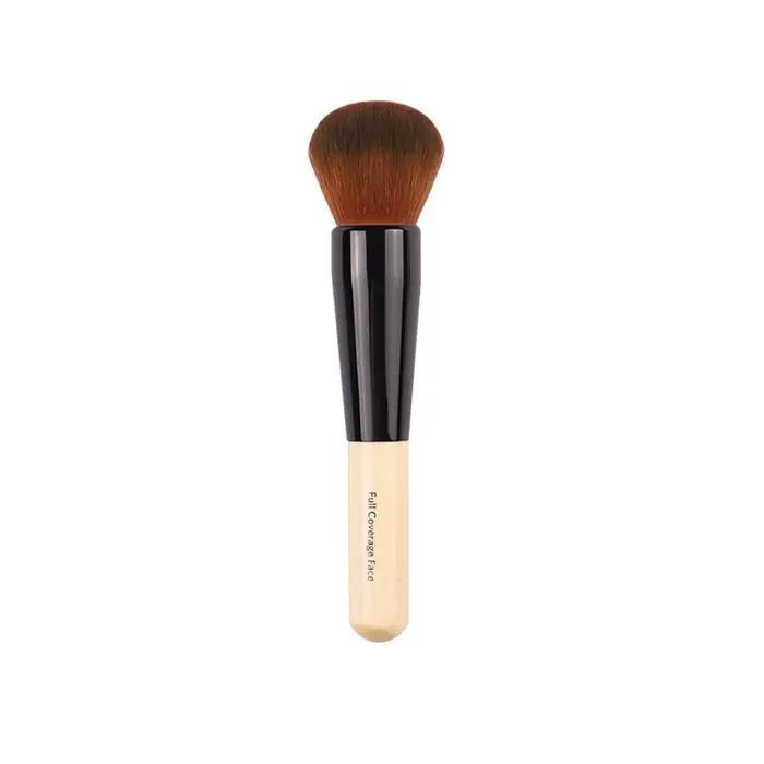 Pinceaux de maquillage luxueux, couleur champagne, brosse pour fond de teint plat, grande brosse pour le visage, brosse de réparation pour contour, crème liquide, poudre