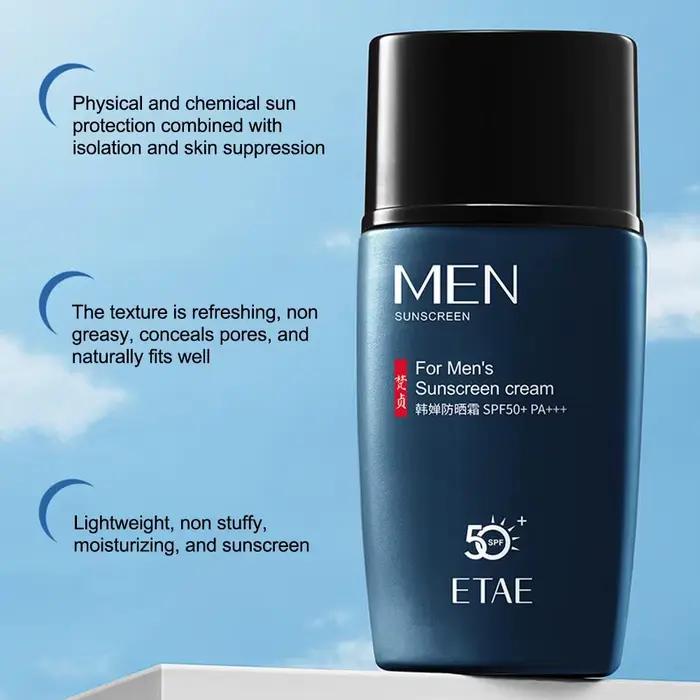 Crème solaire SPF 50 pour le visage pour hommes