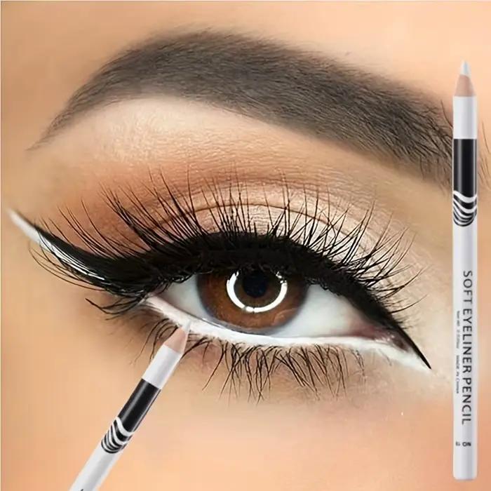 Eyeliner blanc imperméable 3 pièces. Longue durée