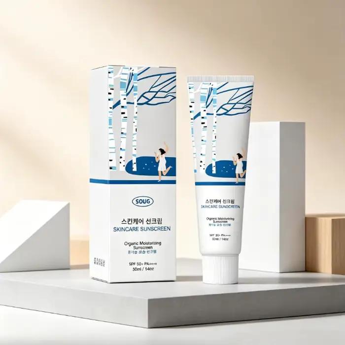 Crème solaire quotidienne SPF 50+ Protection UV hydratante pour le visage