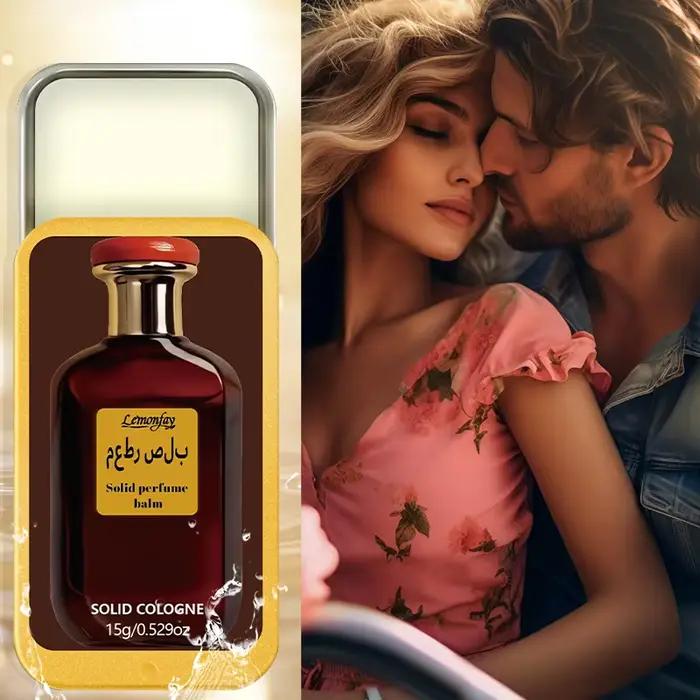 Baume de parfum solide Lemonfay style arabe 15g, parfum masculin portable longue durée, fragrance douce pour homme, usage quotidien