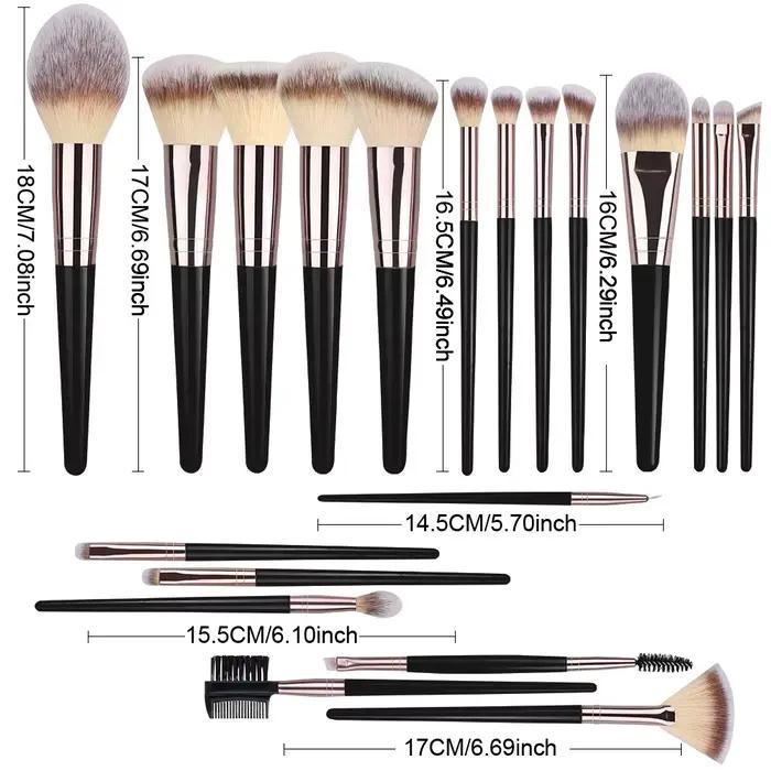 Ensemble de pinceaux de maquillage professionnels, 3 à 20 pièces, pour fard à paupières, fond de tei