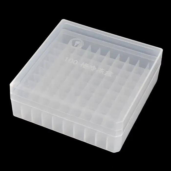 Mini boîte de rangement pour bouteilles d'huiles essentielles, grille 100, 5x14x14cm, boîte en plastique portable, présentoir de bouteilles de parfum, présentoir pour bouteilles de 2ml