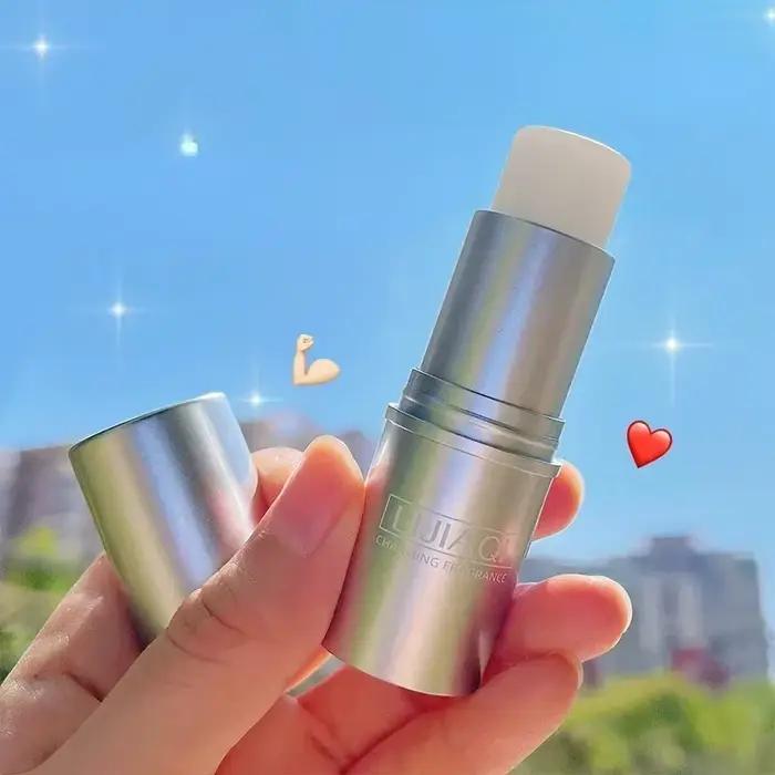 Tube argenté femme parfum solide Portable baume