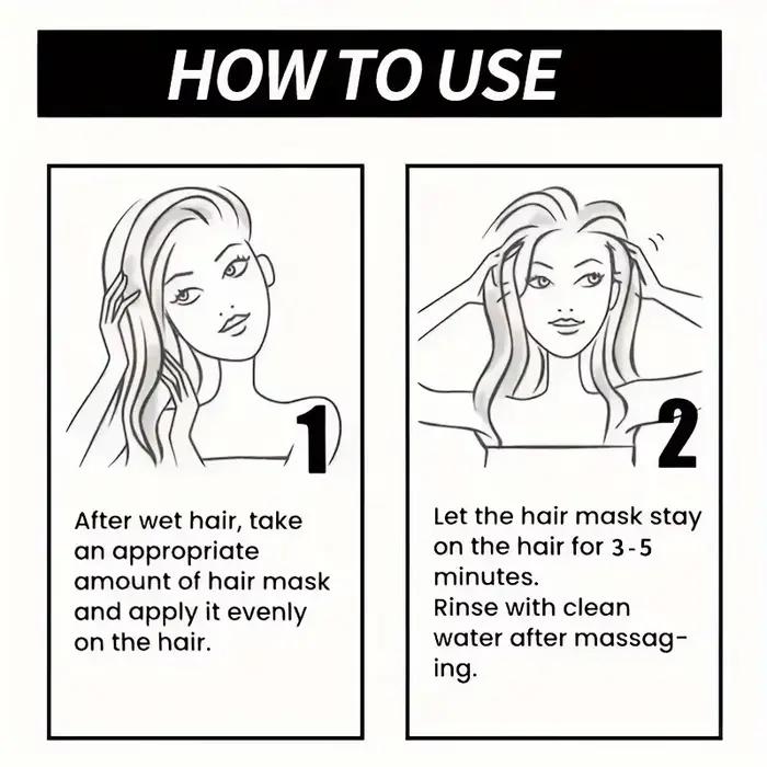 Masque capillaire magique à la kératine, réparation de lissage des protéines, lait sec, crépus et endommagé, professionnel, lisse, brillant, soin hydratant en profondeur, 60G/30G