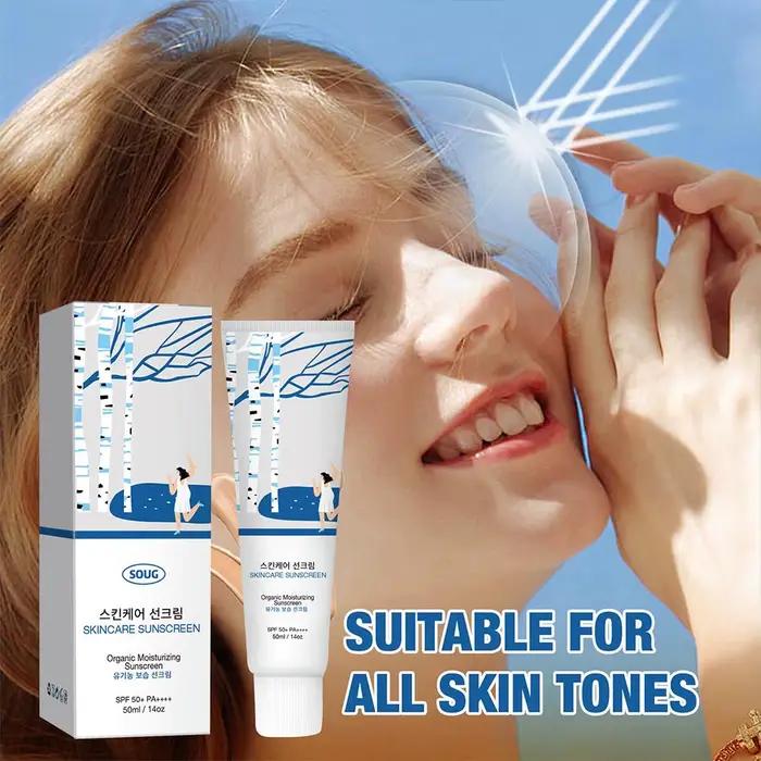 Crème solaire quotidienne SPF 50+ Protection UV hydratante pour le visage