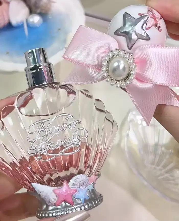 La fleur connaît la Collection de perles de coquille parfum maquillage fruits pamplemousse