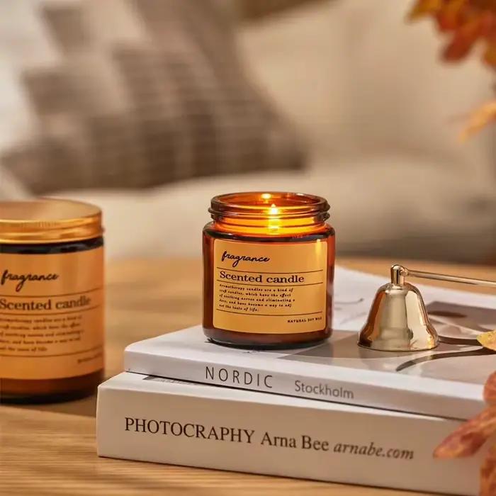 Bougie parfumée au thé, sans fumée, faite à la main, aromathérapie, ambiance rétro, cire de soja, parfum souvenir, cadeau