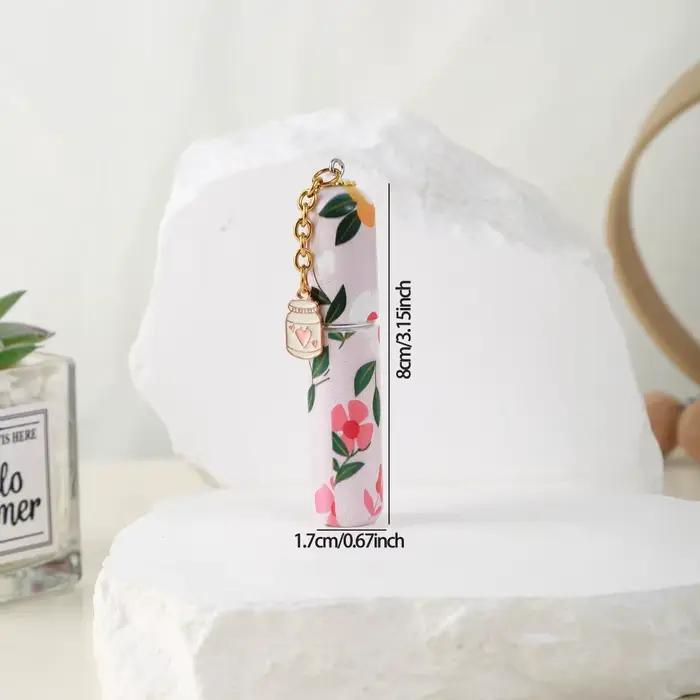 Nouvelle bouteille de parfum rechargeable de 5 ml avec motif floral miniature, atomiseur rechargeable avec pendentif
