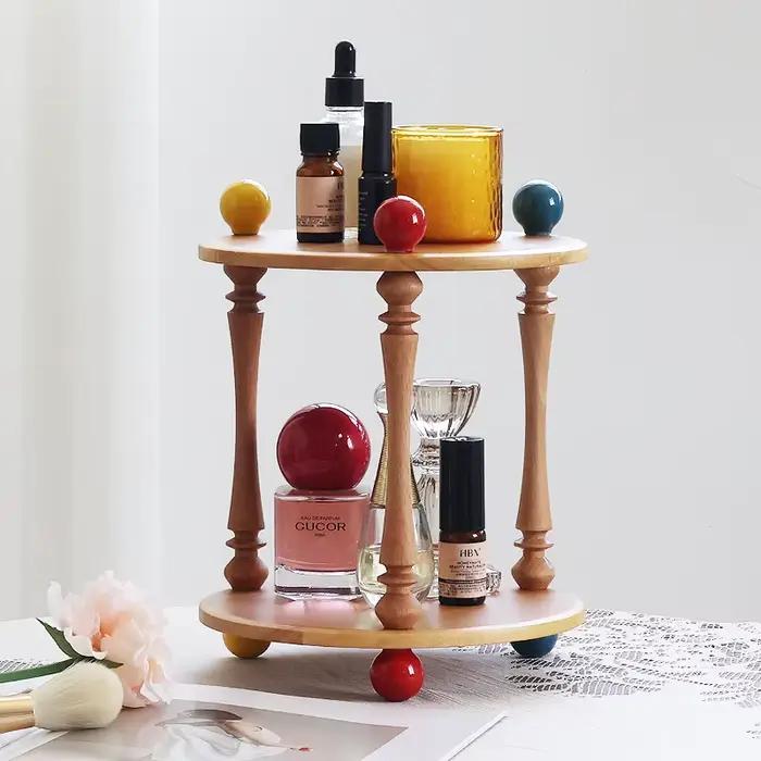 Support de rangement de cosmétiques Double couche de Style français