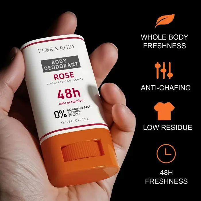 1 pièce Déodorant Femme Homme & Parfums Solides Anti-transpiration 48H Désodorisant Sec & Rafraîchissant