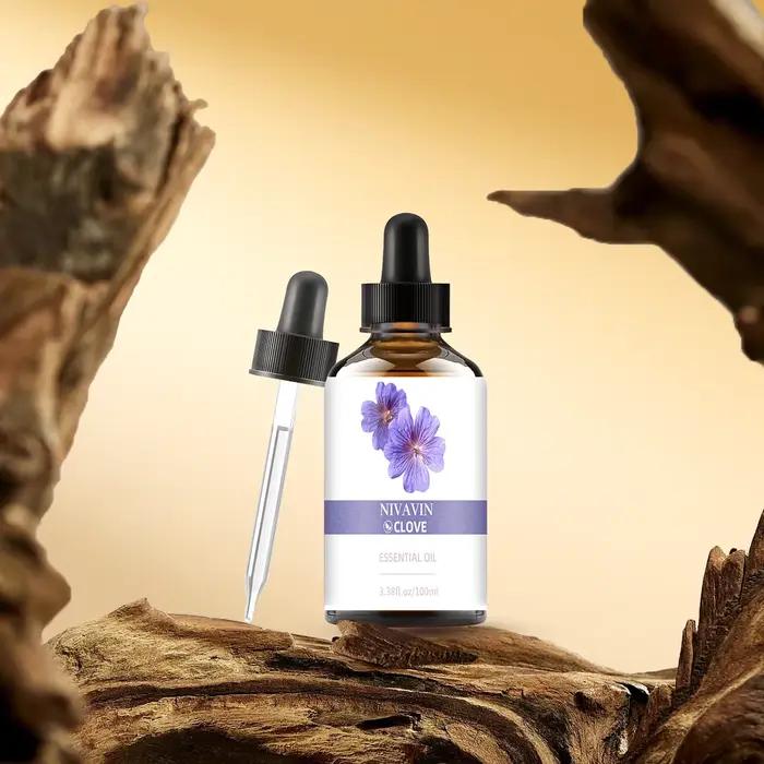 NIVAVIN 30ml/60ml/00ml Huile essentielle de clou de girofle, naturellement extraite, parfum longue durée, adaptée à diverses situations domestiques.