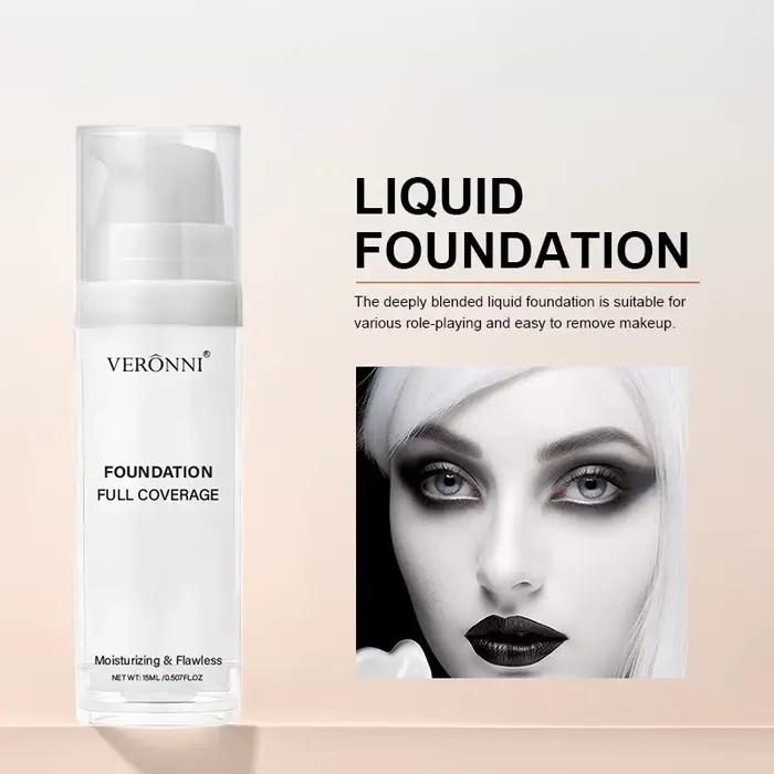 VERONNI fond de teint liquide blanc mat à couverture complète