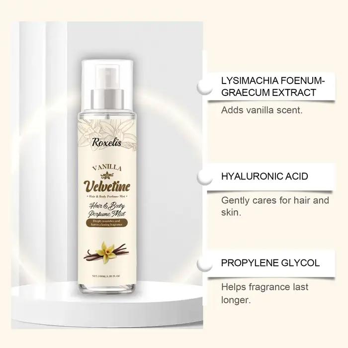 Roxelis 100ml Brume Corporelle Parfumée Vanille Velours