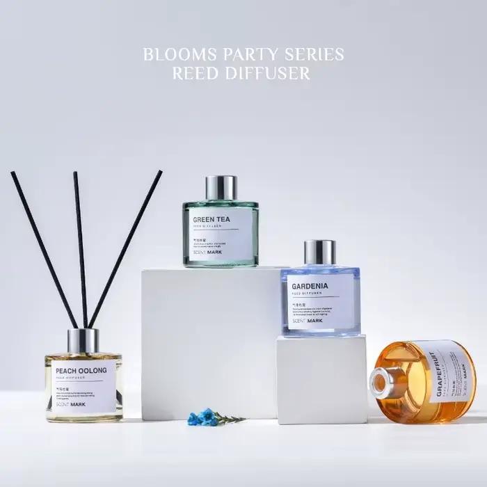 Diffuseurs à bâtonnets 50 ml – Parfums Lotus, Jasmin, Rose – Diffuseur d'ambiance sans flamme pour la maison et désodorisant de voiture – Aromathérapie