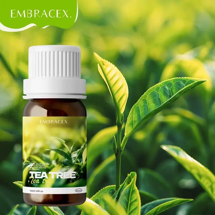 Huile d'arbre à thé pour l'aromathérapie, bougies DIY, huiles essentielles naturelles d'arbre à thé 10 ml, cadeau pour les voyages, le camping, la randonnée