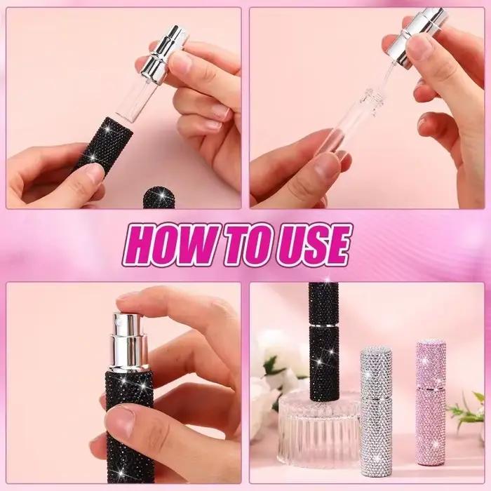 Bouteille de pulvérisation de parfum en cristal de 10ml