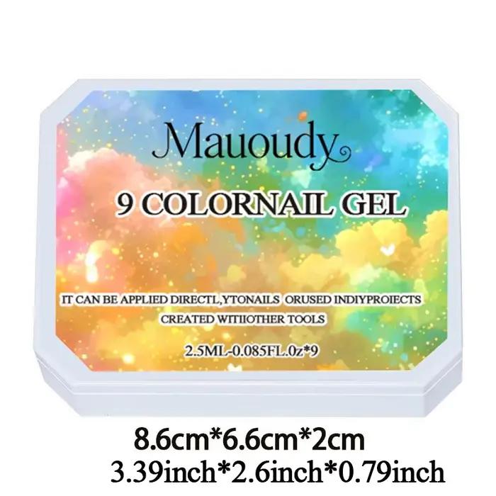 Vernis Gel Solide Série Verte 9 Couleurs avec Effet Dégradé