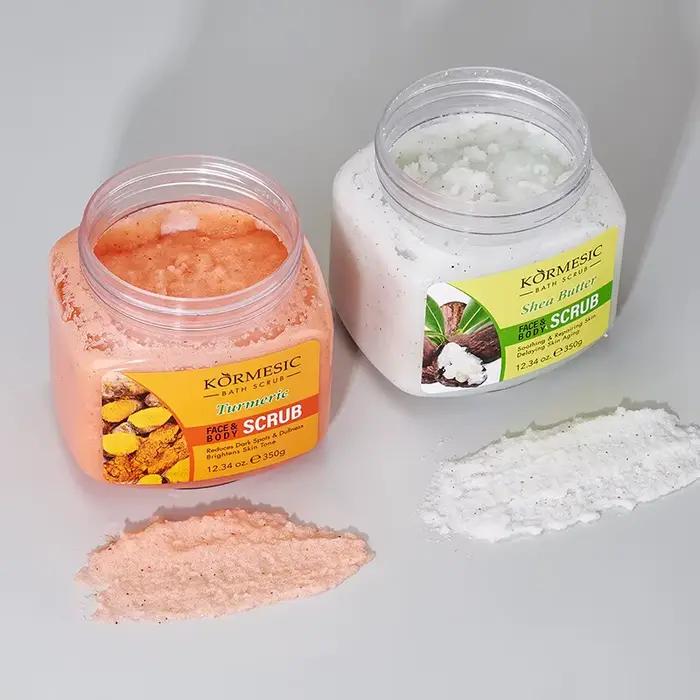 KORMESIC curcuma corps gommage crème visage hydratant nettoyage en profondeur lait Rose doux tendre visage Exfoliation produit de soin de la peau