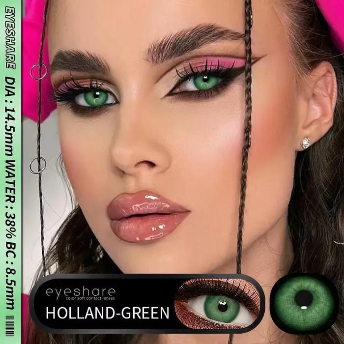 EYESHARE 1 paire de lentilles de Contact de couleur série verte pour les yeux