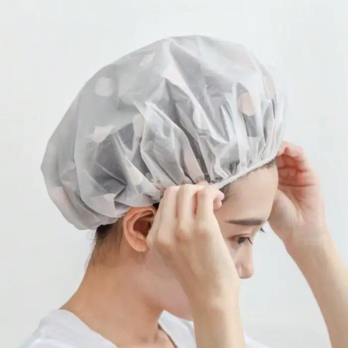 Bonnet de douche imperméable en EVA pour femmes