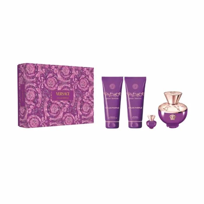 Versace Dylan Purple Eau De Parfum Vaporisateur 100ml Coffret 4 Produits