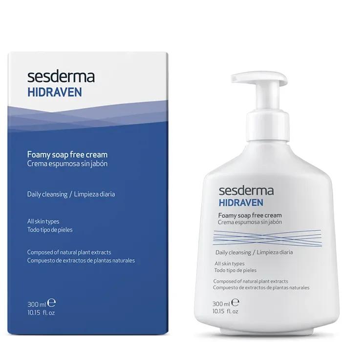 Crème Moussante Sans Savon Hidraven Pour Peaux Sensibles Hydratante 300ml Soins Du Corps Et Visage Occasions Spéciales