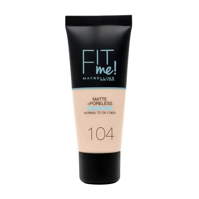 Fond de teint Maybelline Fit Me Matte & Poreless 104 Soft Ivory peau lumineuse sans défaut maquillage longue tenue pour femmes occasions spéciales
