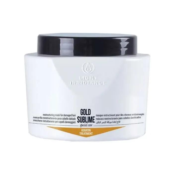 Masque Gold Sublime en Kératine pour Cheveux Ternes et Abîmés - Traitement Intense - Luminosité Naturelle - Douceur et Force - Occasions Spéciales