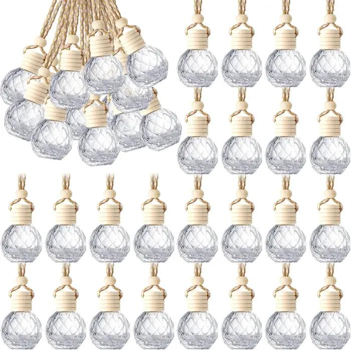 Diffuseur de parfum de bouteille de parfum de 8ml, 20 pièces, bouteille vide suspendue, désodorisant de voiture délicat, diffuseur de parfum d'huile automatique