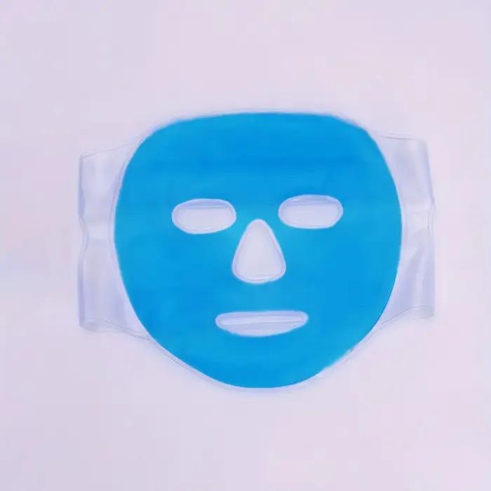 Masque pour les yeux froids bleu apaisant pour réduire cernes et gonflements visage spa beauté femmes moments de repos