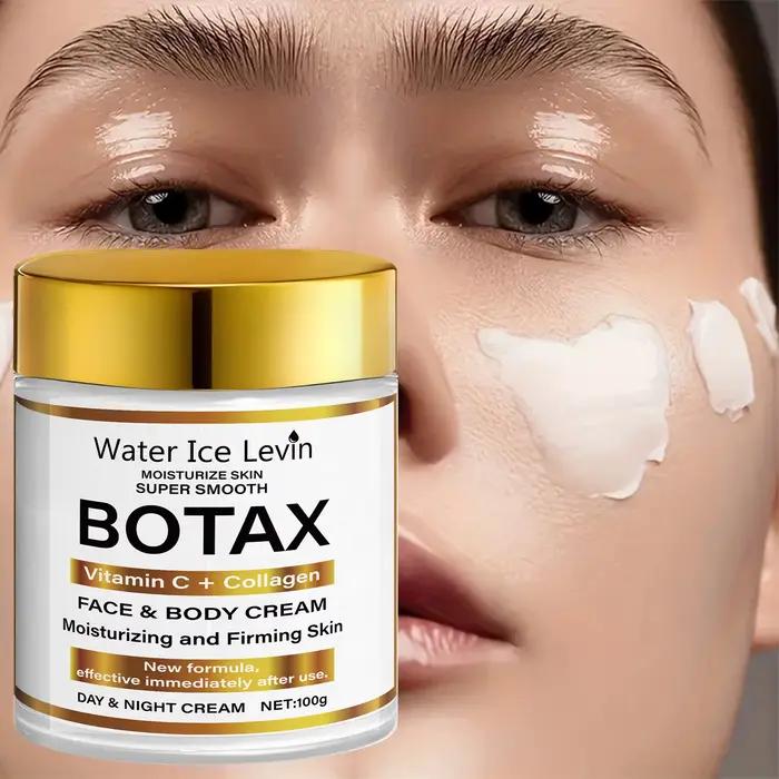 Crème Water Ice Levin BOTAX : Vitamine C + Hydratant visage et corps au collagène pour raffermir et peaux super lisses. Utilisation jour/nuit