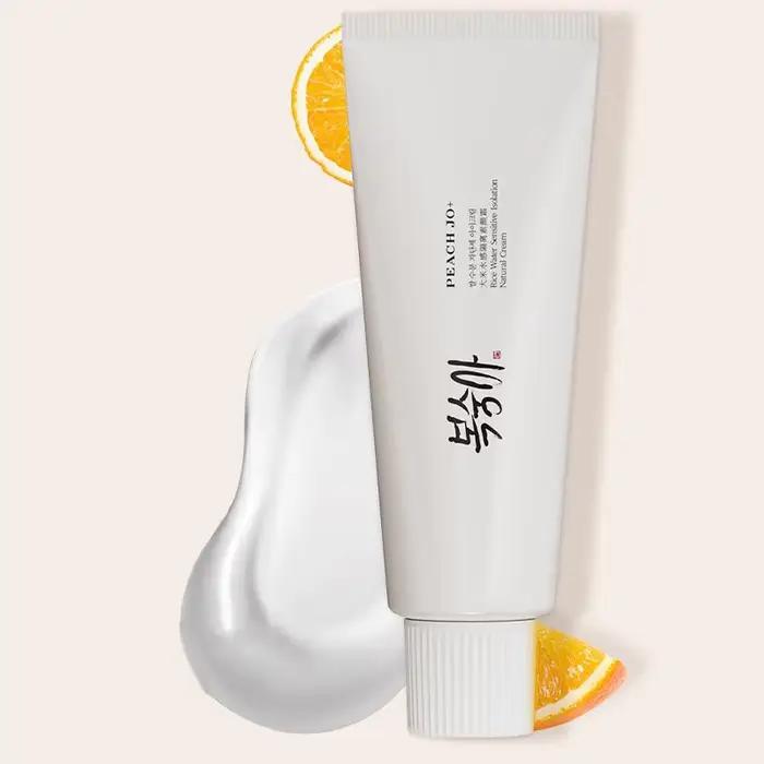 Marque riz à base d'eau apprêt corée du nord crème d'isolation nourrissante durable hydratante 50g