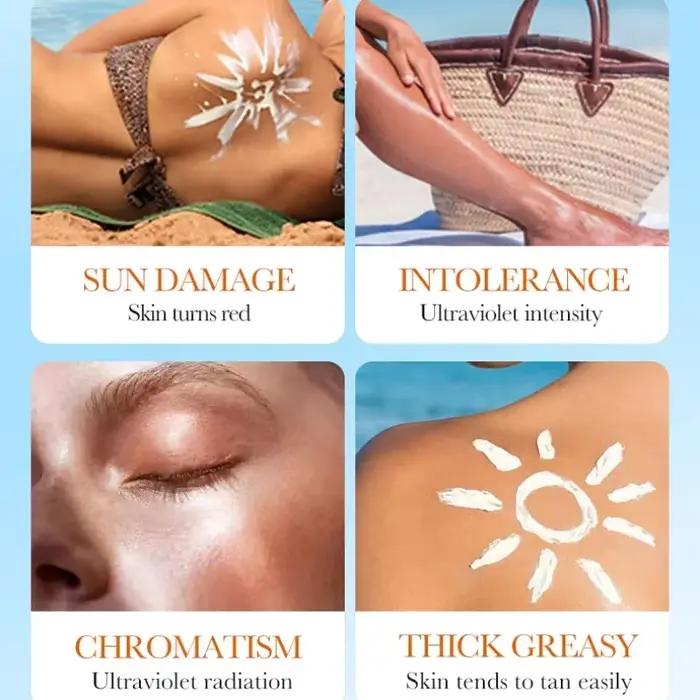 Crème solaire SPF50+ PA+++ 6-en-1 imperméable 50g - Protection UV