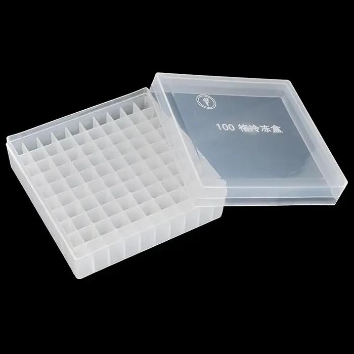 Mini boîte de rangement pour bouteilles d'huiles essentielles, grille 100, 5x14x14cm, boîte en plastique portable, présentoir de bouteilles de parfum, présentoir pour bouteilles de 2ml