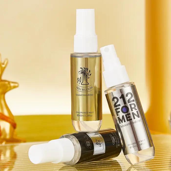 4 pièces de parfum pour homme noir et or