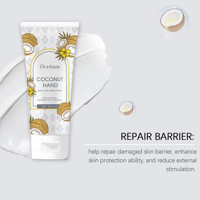 Crème hydratante pour les mains à la noix de coco