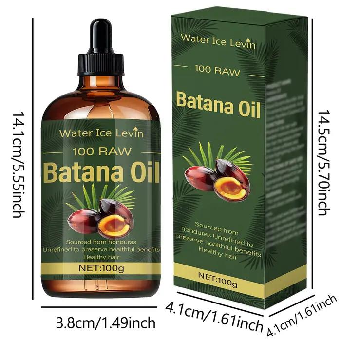 Huile capillaire 100% naturelle de Batana. Hydrate, fortifie, répare les pointes fourchues. Satiété saine. Eau Glacée Levin. 100g Origine Honduras