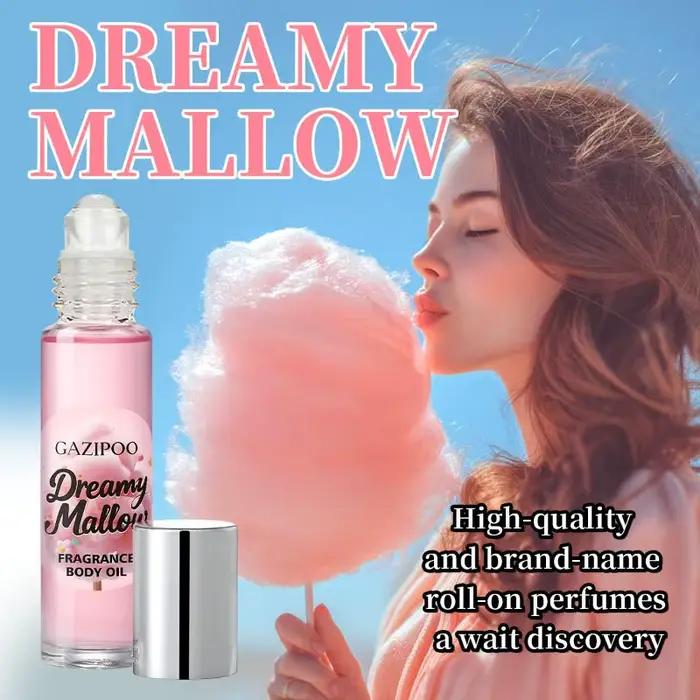 Parfum en roll-on Candy Cotton, fraîcheur longue durée, avec une senteur florale et un phéromone fém