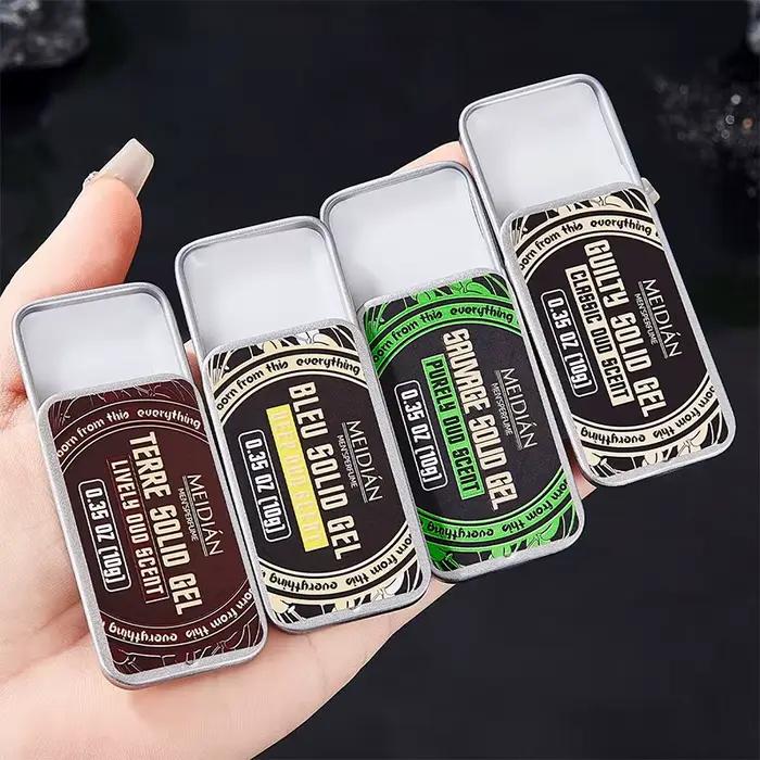 Lot de 4 parfums solides pour homme, parfum de phéromones, parfum naturel longue durée, senteur florale fruitée, déodorant solide de poche