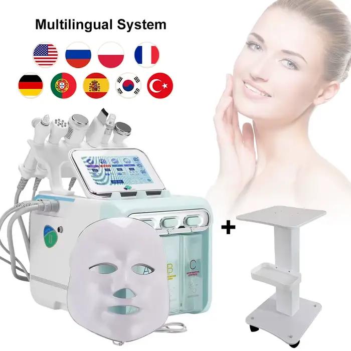 Appareil de Dermabrasion à l'Eau Hydrogène-Oxygène 6/7 en 1, Nettoyage en Profondeur, Jet d'Eau, Nettoyage Facial au Diamant, Élimination des Peaux Mortes pour Salo