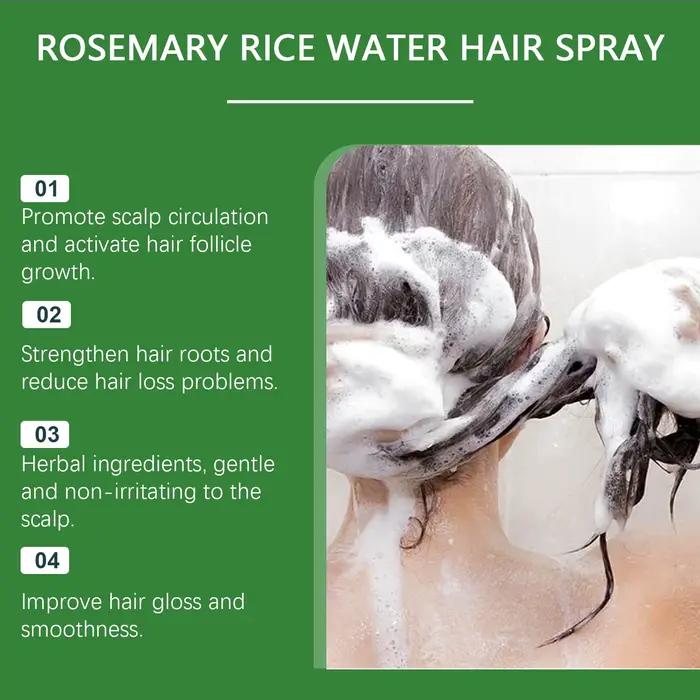 Spray capillaire à l'eau de riz et au romarin avec extrait