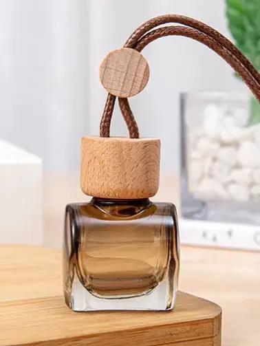 Flacons de parfum vides portables 8 ml en verre dégradé, diffuseur de voiture suspendu avec bouchon