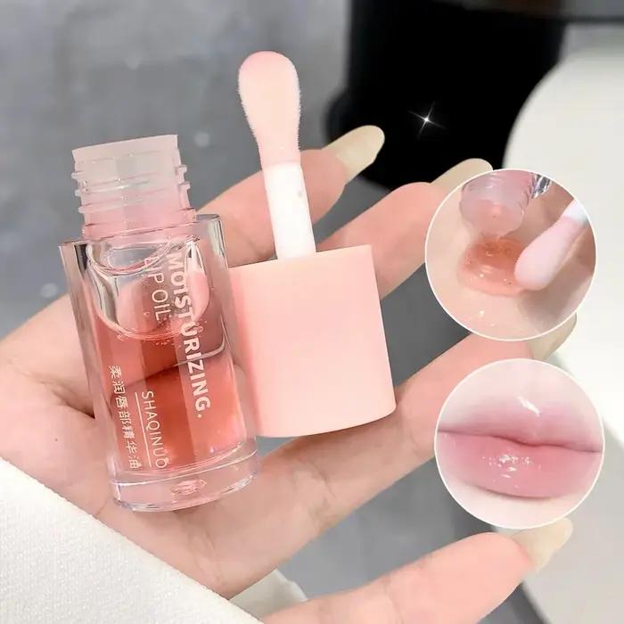 Huile Hydratante Transparente et Légère pour Soin de Maquillage Brillant à Lèvres, Hydratation et Brillance Durables, Lèvres Élégantes et Eclatantes Occasions Spéciales