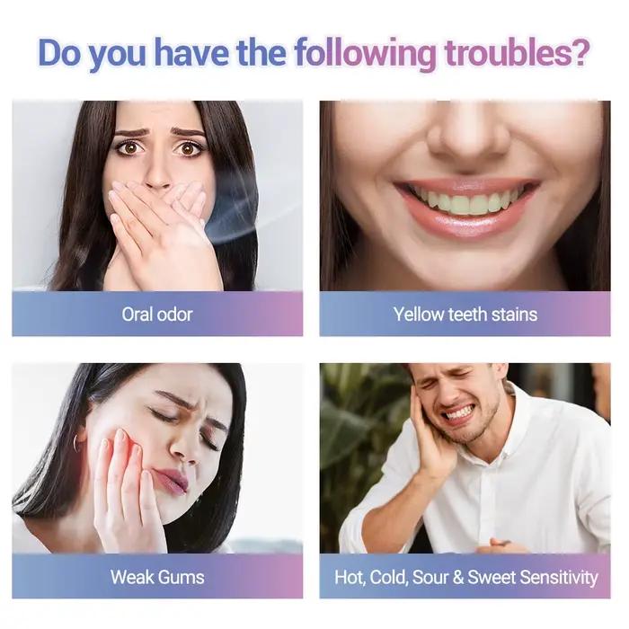 La dentifrice blanchissant les dents élimine efficacement les taches de thé, du café et du vin, haleine fraîche, pour les dents sensibles, paquet de 3