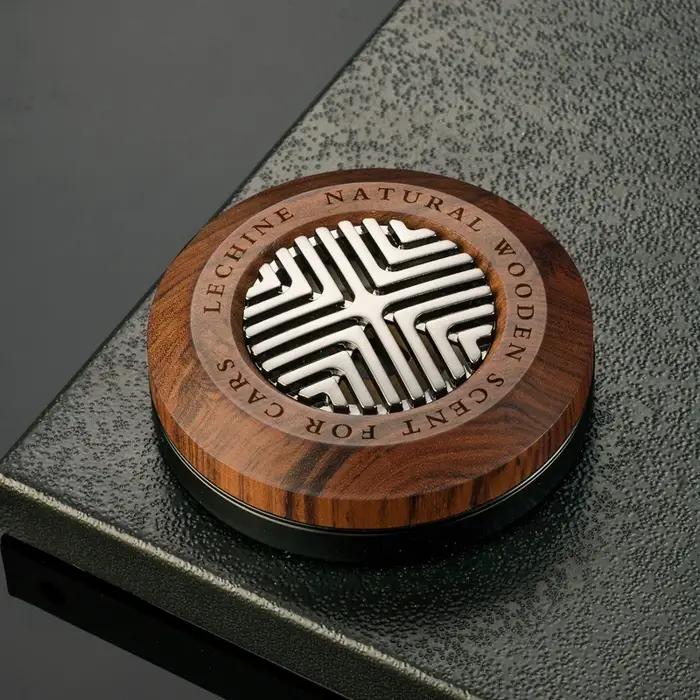 Diffuseur de parfum pour voiture en bois et métal, design simple et luxueux, parfum de voiture vintage, bonne odeur, ornement de voiture, fragrance