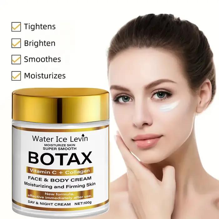 Crème Water Ice Levin BOTAX : Vitamine C + Hydratant visage et corps au collagène pour raffermir et peaux super lisses. Utilisation jour/nuit